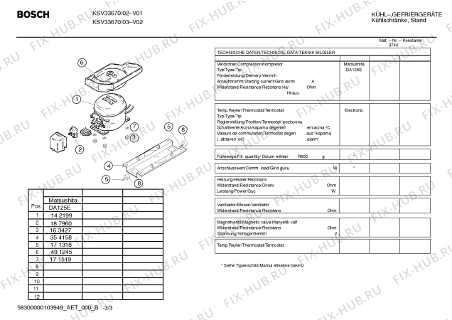 Взрыв-схема холодильника Bosch KSV33670 - Схема узла 03
