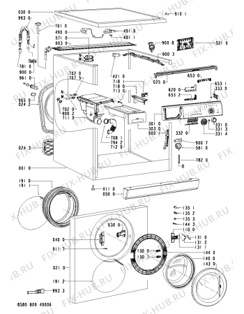 Схема №1 PFL 800 с изображением Блок управления для стиралки Whirlpool 481221470839