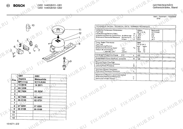 Взрыв-схема холодильника Bosch GSD1440GB - Схема узла 02