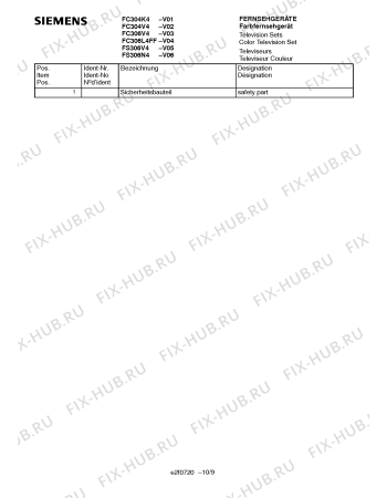 Схема №4 FC306L4FF с изображением Кварц для жк-телевизора Siemens 00735717