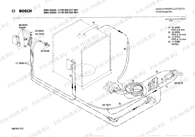 Схема №2 SMI4322G с изображением Панель для посудомойки Bosch 00117666