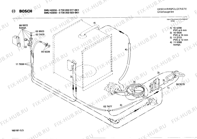 Схема №2 0730202023 SMU4220D с изображением Панель для посудомойки Bosch 00117989