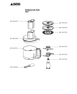 Схема №2 DO622141/700 с изображением Элемент корпуса для кухонного комбайна Seb MS-5A13503