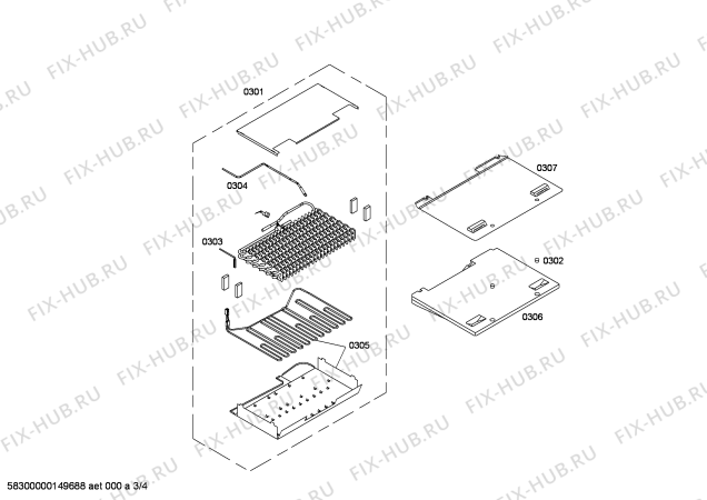 Схема №1 KDN40A03 с изображением Поднос для холодильной камеры Bosch 00679628