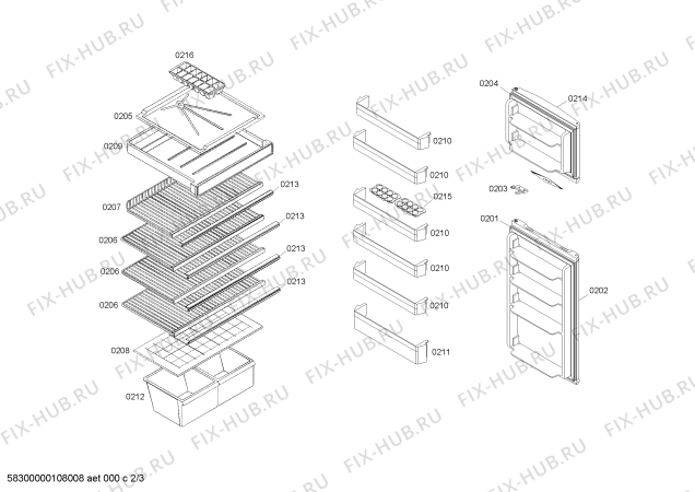 Схема №1 RS30G7424C с изображением Стартер для холодильной камеры Bosch 00493584