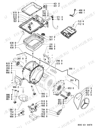 Схема №1 AWE 6317 с изображением Модуль (плата) для стиралки Whirlpool 480111103671