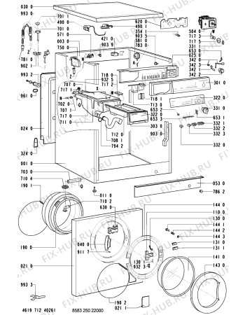 Схема №2 WA 3760/WS-D с изображением Декоративная панель для стиралки Whirlpool 481245219838