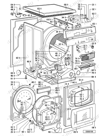 Схема №1 TRA 4350 с изображением Декоративная панель для сушильной машины Whirlpool 481245219742