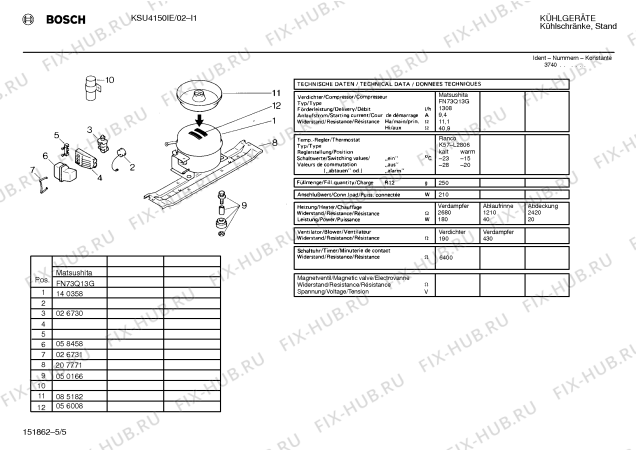 Схема №2 KSU4150IE с изображением Рычаг для холодильника Bosch 00059140