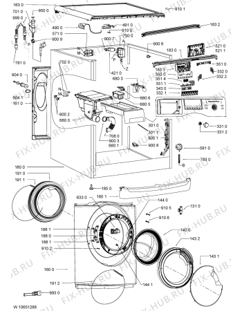 Схема №1 MFW 1410 SWT с изображением Обшивка для стиральной машины Whirlpool 481010641518