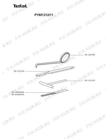 Взрыв-схема гриля Tefal PY601312/11 - Схема узла 4P003492.4P2