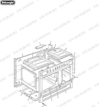 Взрыв-схема плиты (духовки) Delonghi Australia DE926GWF - Схема узла 4