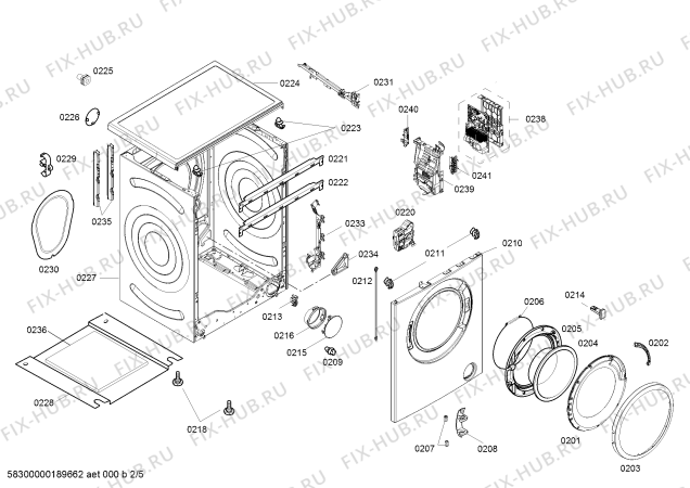 Взрыв-схема стиральной машины Siemens WM12N2E80W, IQ300 - Схема узла 02