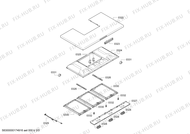 Взрыв-схема вытяжки Bosch DWB091U51 BOSCH - Схема узла 03
