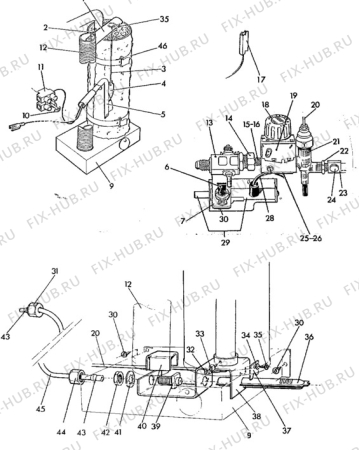 Взрыв-схема холодильника Electrolux RM2150 - Схема узла Gas-equipment