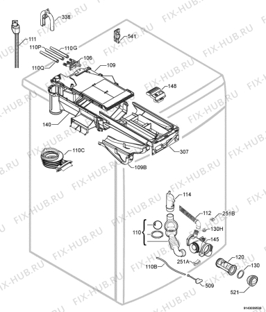 Взрыв-схема стиральной машины Aeg Electrolux L64819 - Схема узла Hydraulic System 272