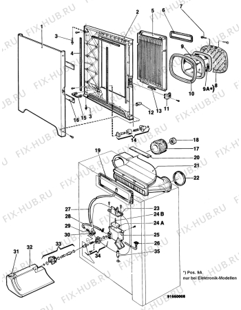 Взрыв-схема комплектующей Zanker KE4230 - Схема узла Dryer equipment