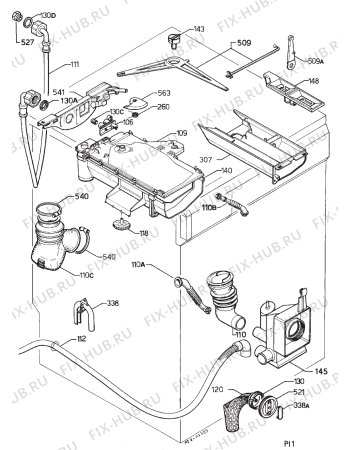 Взрыв-схема стиральной машины Zanussi ZS930 - Схема узла Hydraulic System 272