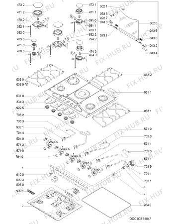 Схема №1 AKM 514/IX с изображением Уплотнитель (прокладка) для плиты (духовки) Whirlpool 481946248486