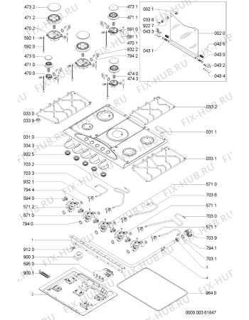 Схема №1 AKM 373/WH с изображением Перекрытие для духового шкафа Whirlpool 481936058668