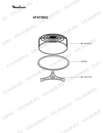 Схема №3 AFA72Z(0) с изображением Стекло двери для свч печи Moulinex MS-5938157