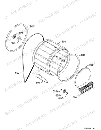 Взрыв-схема сушильной машины Aeg T65289NAC - Схема узла Functional parts 267