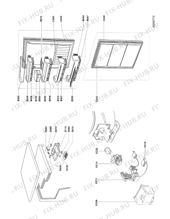 Схема №1 FC 8363 B с изображением Сенсорная панель для холодильника Whirlpool 481945299887