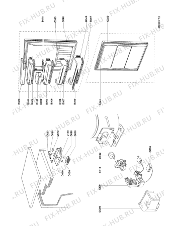 Схема №1 FC 8360 W с изображением Дверь для холодильника Whirlpool 481990307977