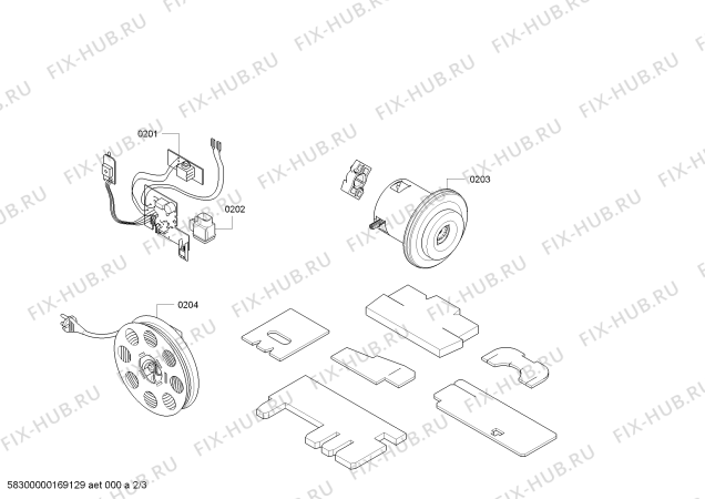 Взрыв-схема пылесоса Bosch BGL451200 Bosch Maxx'x hepa parquet - Схема узла 02