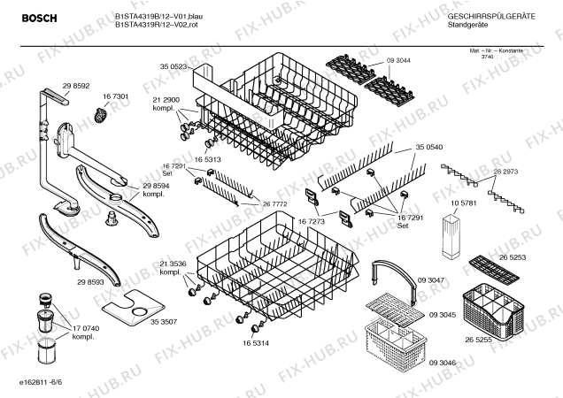 Взрыв-схема посудомоечной машины Bosch B1STA4319B - Схема узла 06