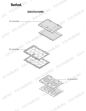 Схема №2 SW370536/9R с изображением Обшивка для электровафельницы Tefal TS-01016100