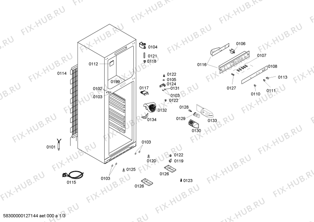 Схема №2 KD33VX10FF с изображением Дверь морозильной камеры для холодильника Siemens 00479482