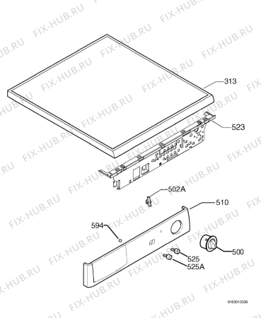 Взрыв-схема сушильной машины Electrolux EDE6150W - Схема узла Command panel 037