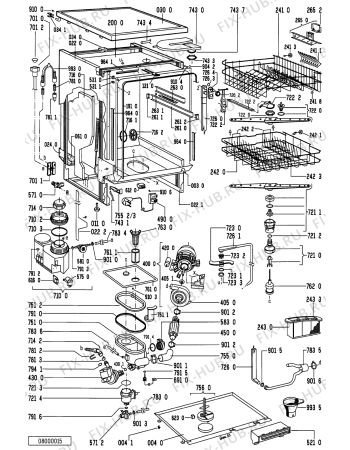 Схема №1 ADP 941 WH с изображением Панель для посудомоечной машины Whirlpool 481245379378
