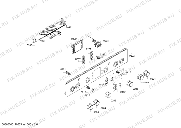 Схема №3 HGG94W355R Bosch & Panel Printing с изображением Кабель для духового шкафа Bosch 00751887