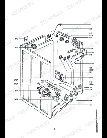 Взрыв-схема стиральной машины Privileg DYNAMIC7680, 20193 - Схема узла Electrical equipment 268