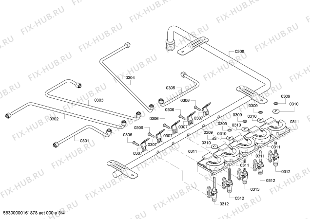 Схема №1 SGSX305FS Thermador с изображением Ручка конфорки для плиты (духовки) Bosch 00635400