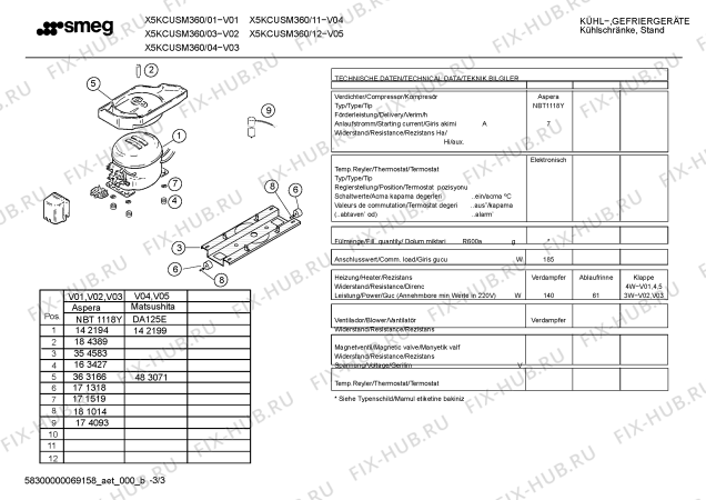 Схема №3 X5KCUSM360 с изображением Кронштейн для холодильника Bosch 00483846