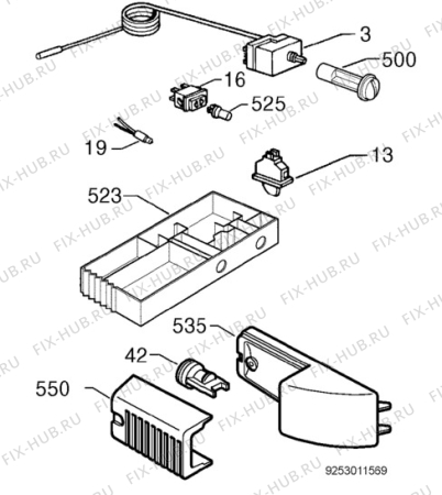 Взрыв-схема холодильника Electrolux ER8031B - Схема узла Diffusor