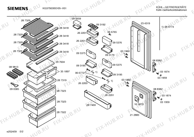 Схема №2 KGS3703SD с изображением Инструкция по эксплуатации для холодильника Siemens 00522193