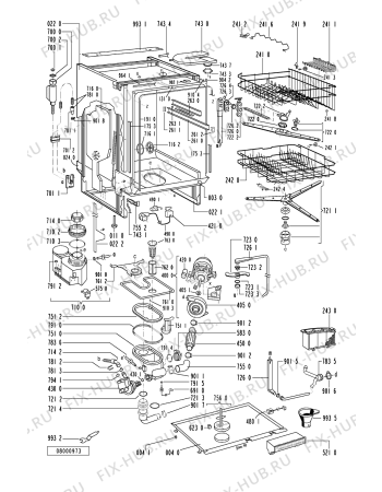 Схема №1 GSI 4043 IN с изображением Панель для посудомоечной машины Whirlpool 481245370131