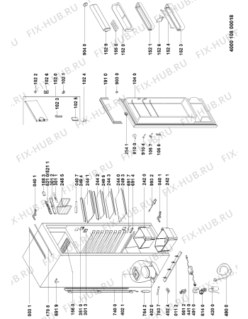 Схема №1 KVIE 3161 A+++ с изображением Панель управления для холодильной камеры Whirlpool 481010802876