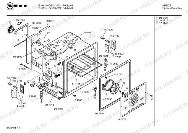 Схема №3 B1691N1GB с изображением Инструкция по эксплуатации для электропечи Bosch 00527526