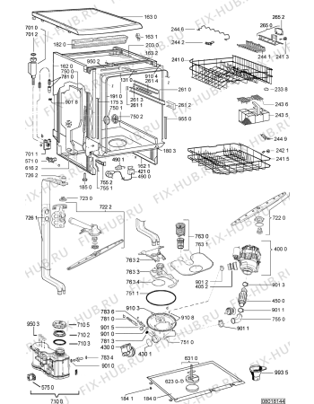Схема №2 ADP 4570 с изображением Блок управления для посудомойки Whirlpool 480140102793