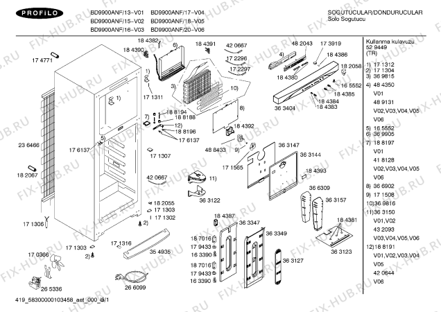 Схема №2 BD9900ANF с изображением Дверь для холодильной камеры Bosch 00240714