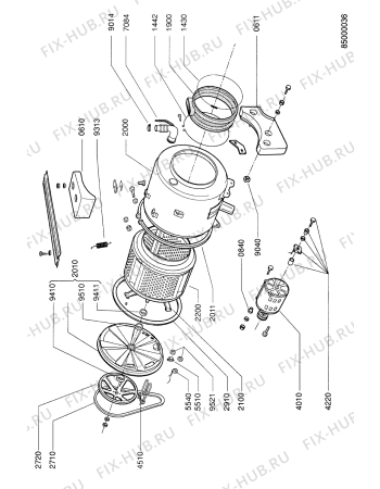 Схема №2 LS 795 с изображением Обшивка для стиральной машины Whirlpool 481946089618