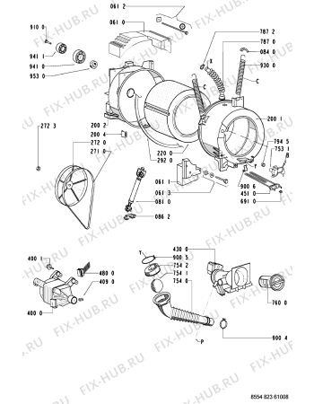 Схема №1 WAG 5770 с изображением Обшивка для стиралки Whirlpool 481245214928