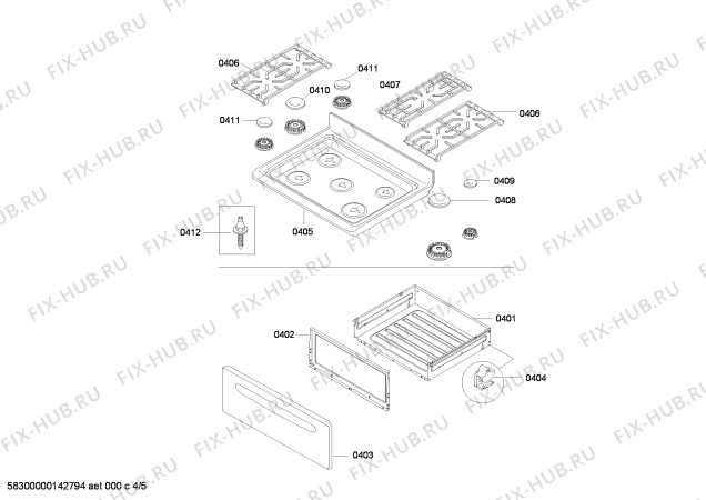 Схема №3 HGS3023UC с изображением Кабель для плиты (духовки) Bosch 00651134