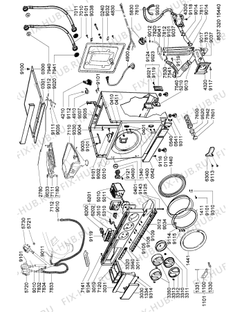 Схема №1 AWG 320/BR/3 с изображением Клавиша для стиралки Whirlpool 481241258922