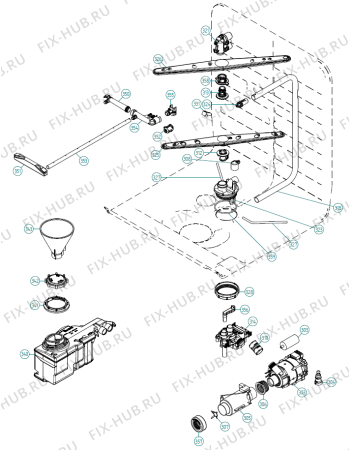 Взрыв-схема посудомоечной машины Asko D5253 FS TDE TW   -SS FS Soft (339708, DW70.3) - Схема узла 03